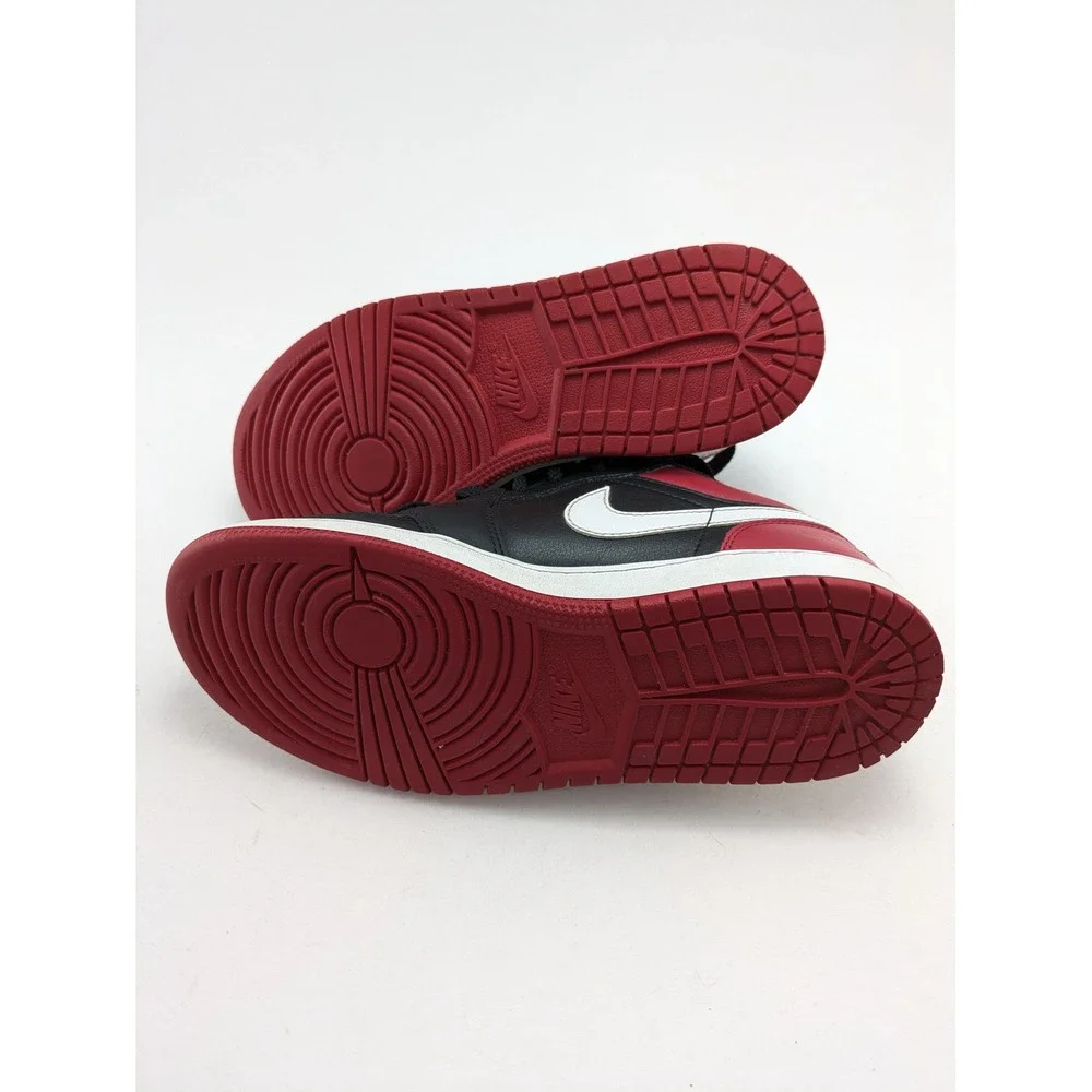 Youth Air Jordan 1 Low Black Red Retro‎ Basketball Shoes 553560-066 Size 5Y